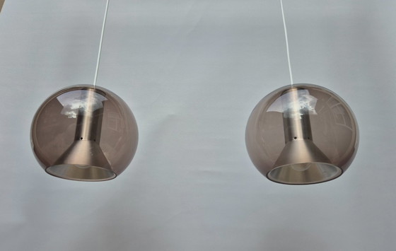 Image 1 of Lampada a sospensione vintage - Raak / 2 globi - anni '60