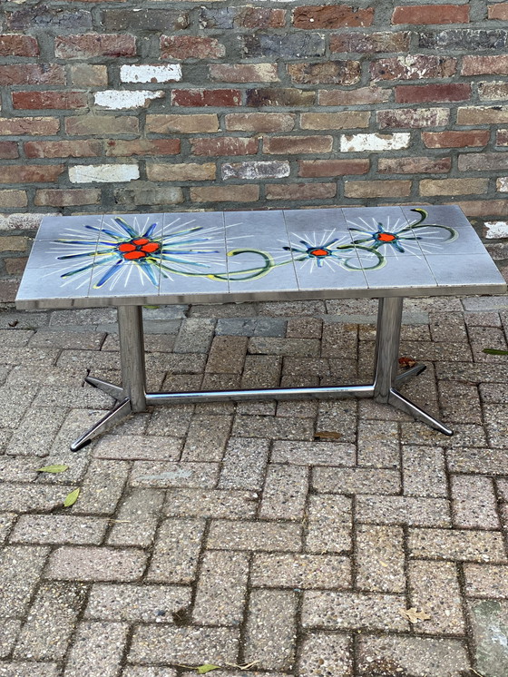 Image 1 of Vintage Adri Keramisch Betegelde Salontafel