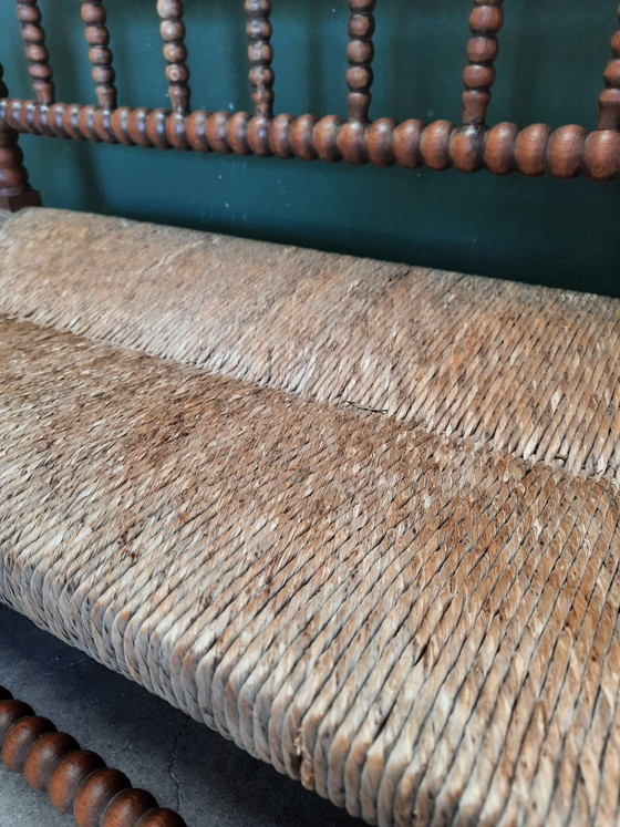 Banc bobine vintage – Bois, Osier (photo 10 of 10)