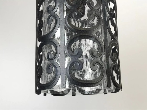 Image 1 of Lampada da soffitto anni '60 e '70 in metallo e vetro, design spaziale