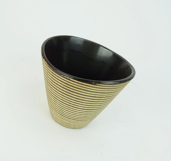 Image 1 of vaso per piante della metà del secolo scorso dümler & breiden modello 193/16 decoro sgraffito forma curva anni '50