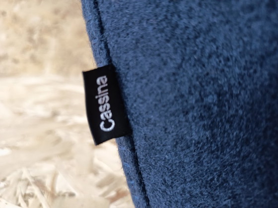 Image 1 of CASSINA Utrecht 637 armchair in Midnight BLUE Kvadrat wool by Gerrit Rietveld