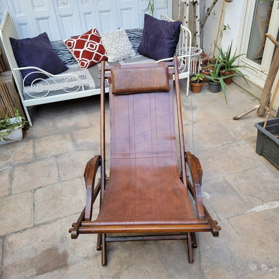 Image 1 of Schommelende chaise longue, jaren 60