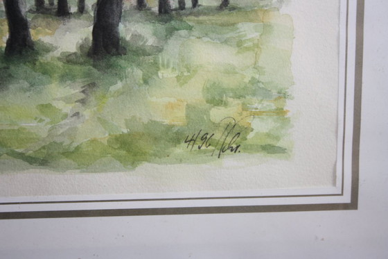 Image 1 of Acquerello "Paesaggio" - edizione limitata 4/96 - su carta