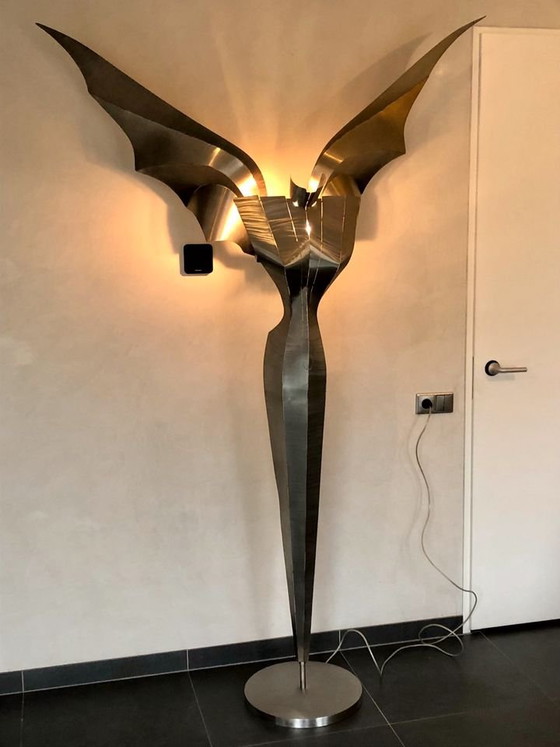 Vintage XXL Standing Lamp Angel From Stubenrauch – Decorative Objects, rvs (photo 5 of 15)