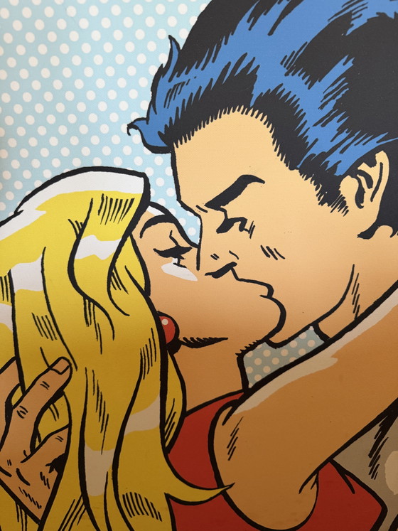 Image 1 of Quadro Ikea su tela POP-ART il bacio