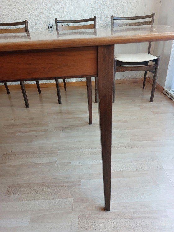 Image 1 of Vintage eettafel Deense stijl, uittrekbaar, palissander