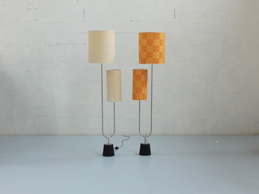 Paire de Lampadaires, Set de 2, Arlus France 1950 1960