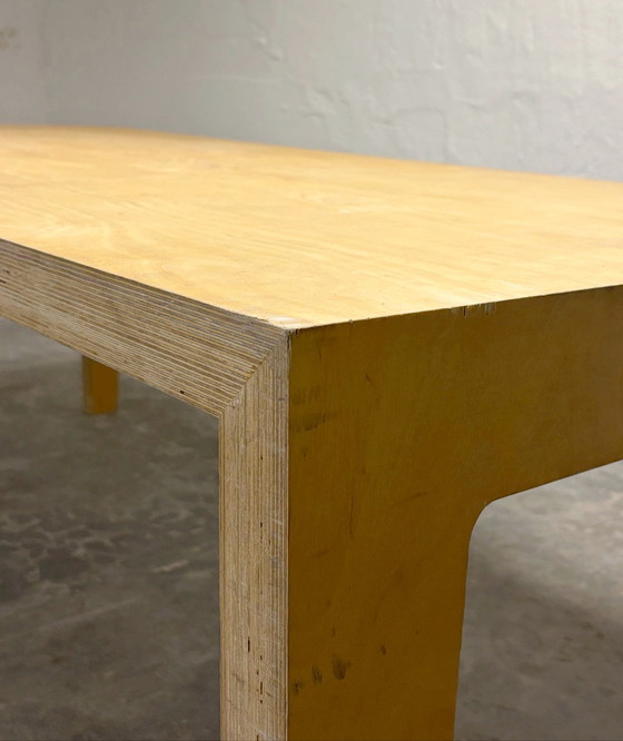 Image 1 of Large minimalist wooden dining table 
