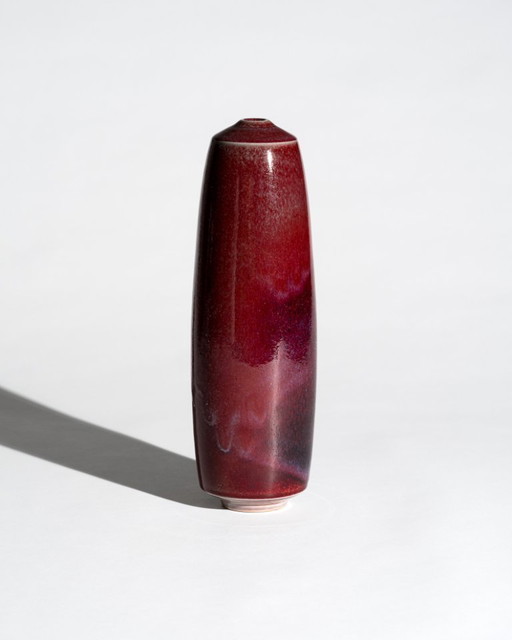 Wolfgang Meer Studio Ceramic Sang de Bœuf Glaze Vase Bremen West German Pottery