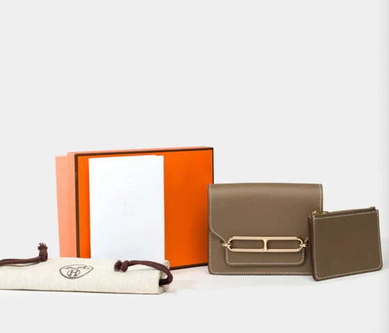 Image 1 of Accessoire HERMES Roulis Slim en Cuir Étoupe - 101795%