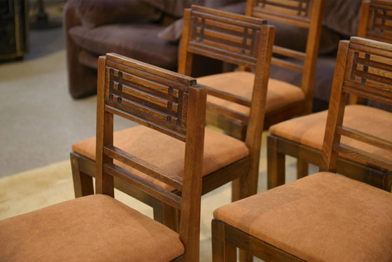Set of 6 brutalist chairs from the 1950s. – Dining chairs (photo 3 of 10)