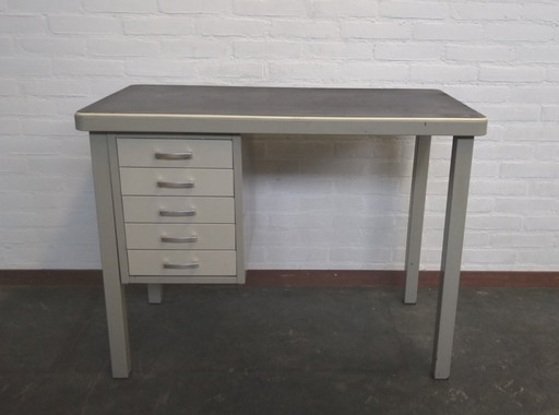 Gispen metalen bureautje met 5 lades 