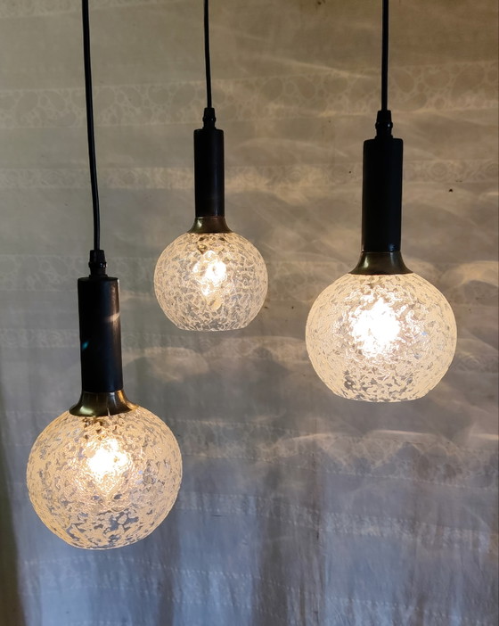 Lampadario a cascata a 3 luci anni '50/'60 – Glass (photo 11 of 12)