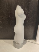 James & Poki Co frosted glass torso table lamp, 1990