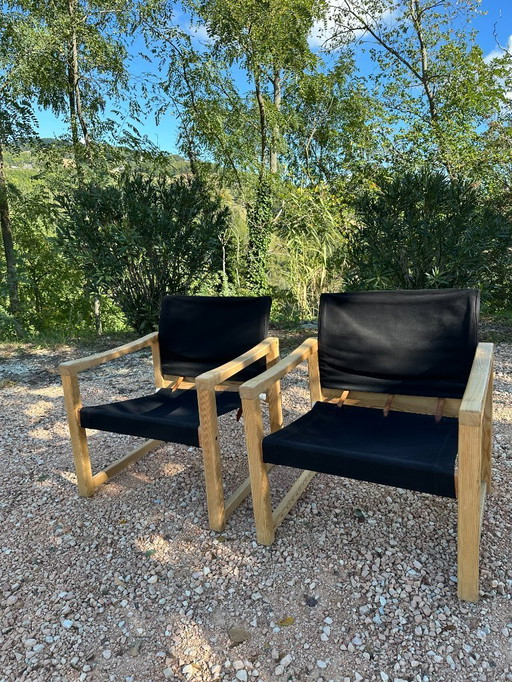2x Vintage IKEA Safari stoelen Karin Mobring