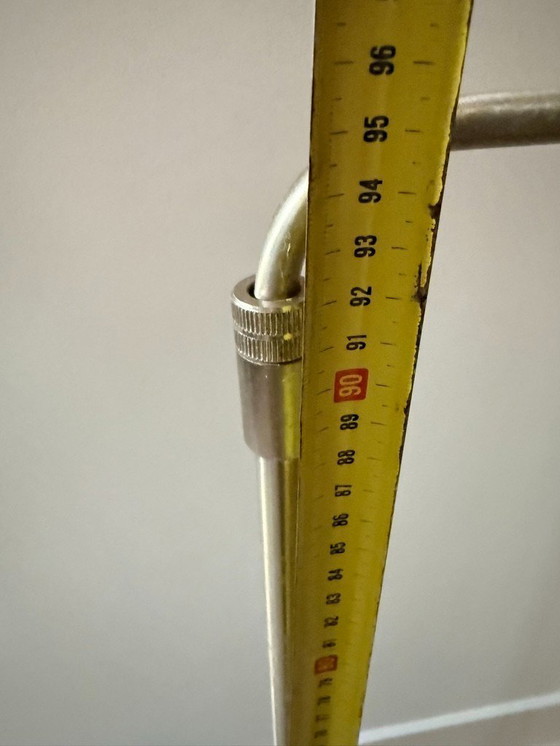 Image 1 of messing kleurige leeslamp voor naast stoel, verstelbaar