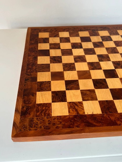 Échiquier / Plateau en Bois de Thuya – Vintage