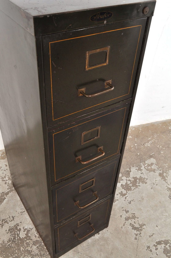 Image 1 of Mobiletto portadocumenti industriale vintage Strafor, anni '30