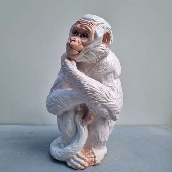 Image 1 of Italiaans keramiek, Aap, mid century Hollywood Regency