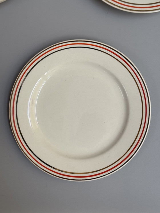 Image 1 of Set di 12 piatti da dessert o da colazione vintage Boch Frères - anni '40