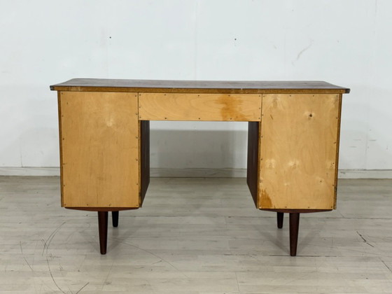 Image 1 of Danish teak desk office desk table wood vintage