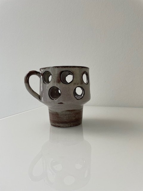 Image 1 of Vintage ceramic candle holder by Henk Potters - playful and sculptural design