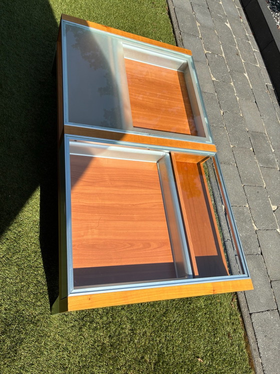 Design Couchtisch, Couchtische, Chrom, Holz, Braun (Foto 2 von 5)