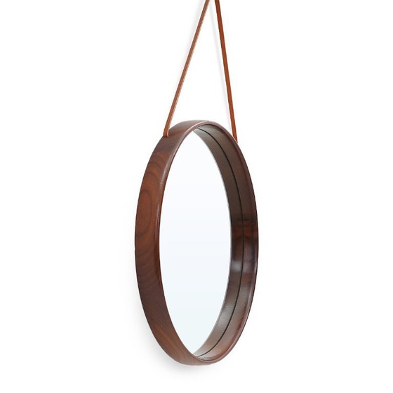 Image 1 of Specchio da parete in teak di Uno e Osten Kristiansson per Luxus, 1960