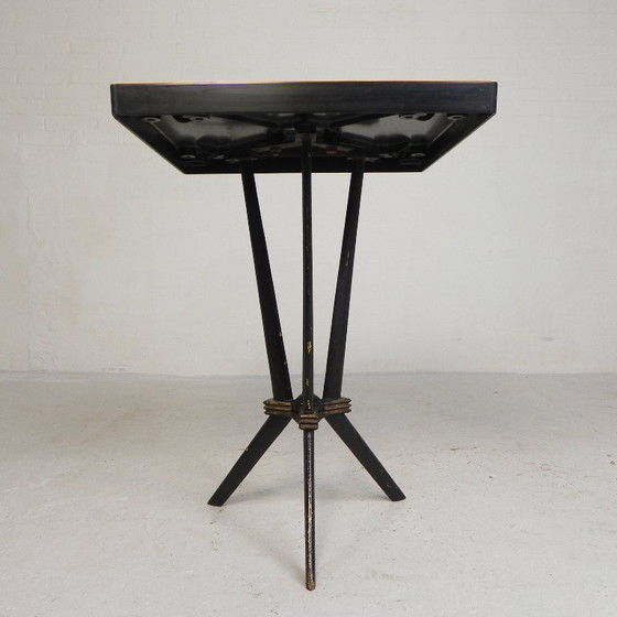 Image 1 of Bistro table with Bakelite top Berc Antoine Paris, 1950s