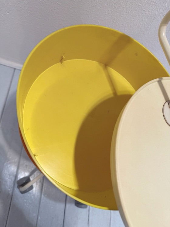 Vintage IKEA PS Klyftig storage trolley by Maria Hedensjö Bergquist, 1990s, Side tables, Plastic, Yellow (photo 6 of 12)