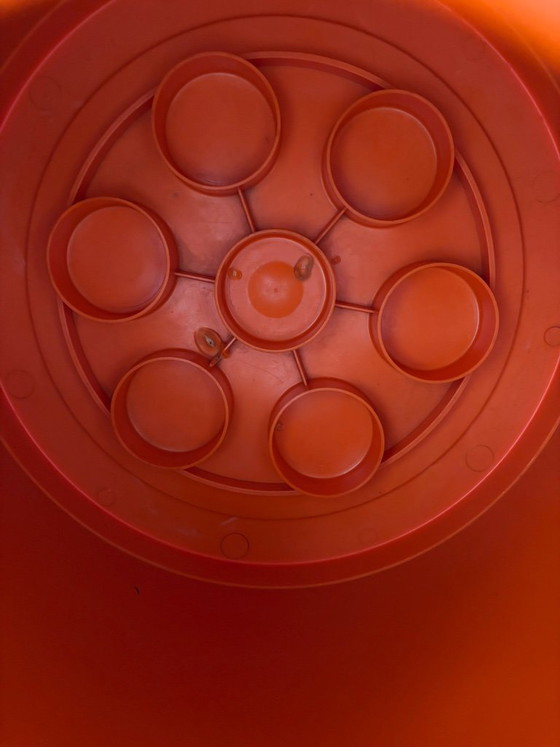 Image 1 of Dedalo Emma Gismondi Schweinberger Umbrella Stand for Artemide 1966 ABS Orange Space Age
