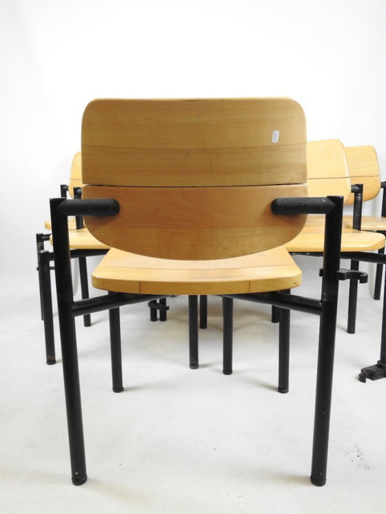 Image 1 of 6 Vintage Martin Stoll Scandinavian Chairs, 1960s/70s, Beige with Black Legs