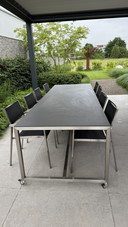 Buitentafel Valeur 300x100cm tafel met 8 stoelen