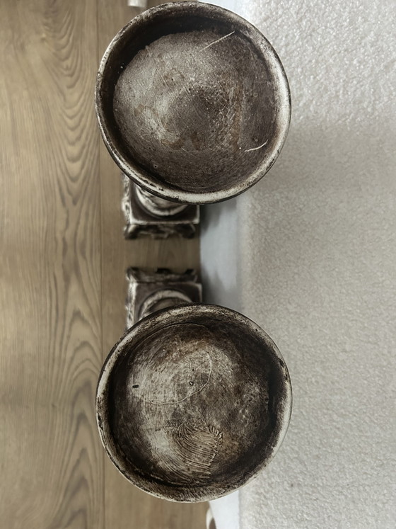 Bougeoirs rustiques en pierre vintage de brocante – Bougeoirs et chandeliers, Stone (photo 5 of 5)