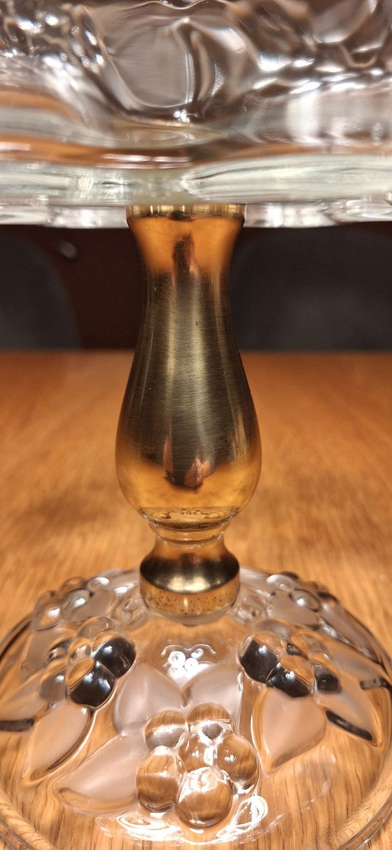 Walther Glas "Carmen Satin" Ciotola da portata su piede, Ciotole, Metallo, Cristallo, Dorato (foto 9 di 11)