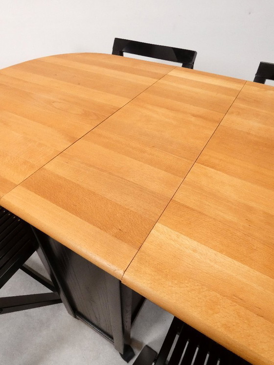 Image 1 of  4 Trieste folding chairs with storrage table - Aldo Jacober for A. Bazzani 