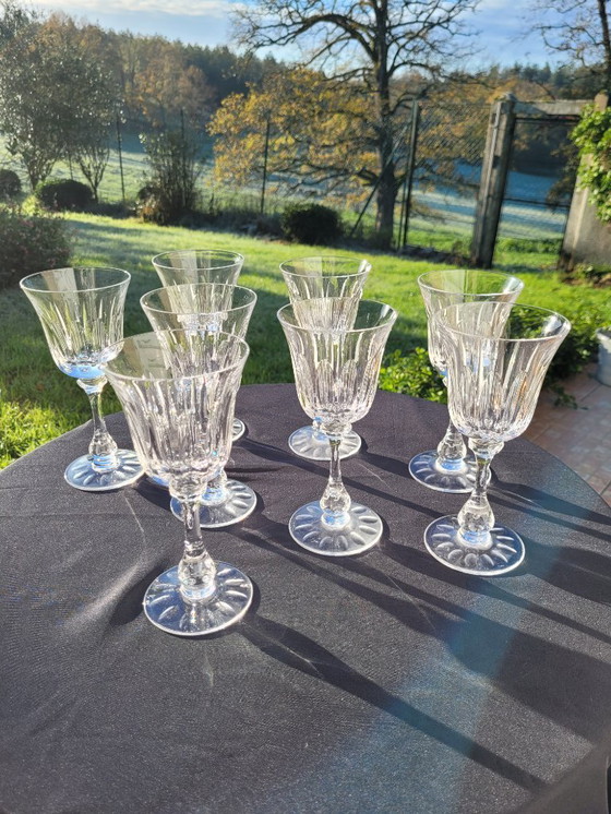 Image 1 of 8 bicchieri di cristallo con stelo di Sèvres