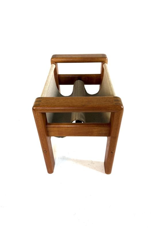 Image 1 of Panier à magazines vintage danois en teck, années 70