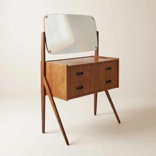 Toletta danese impiallacciata in palissandro degli anni '60.