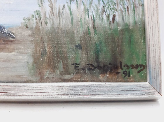 Image 1 of Dipinto ad olio d'epoca su tela