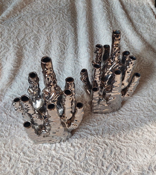 2 Vases design en corail de Pols Potten