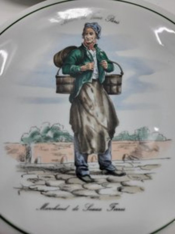 Image 1 of Set Teller Métiers du vieux Paris aus Porzellan Set von 6
