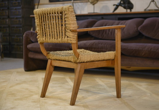 Image 1 of Armchair by Adrien Audoux and Frida Minet for Vibo Vesoul, 1940s