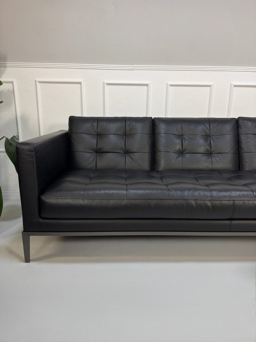 B&B Italia AC Lounge Citterio Bank Zwart Leder 2x