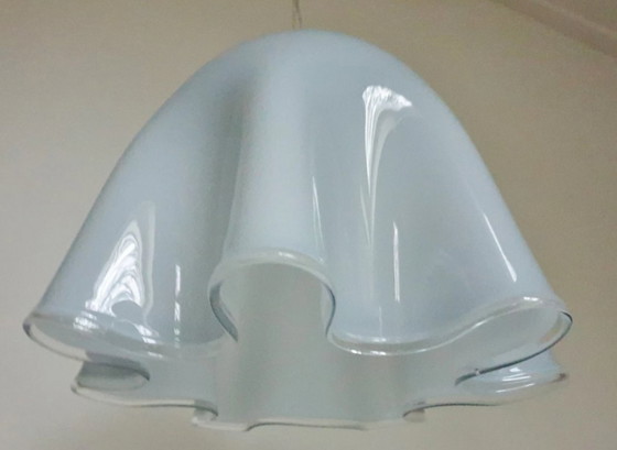 Image 1 of 2 large pendant lamps - Murano glass - model Fazeletto