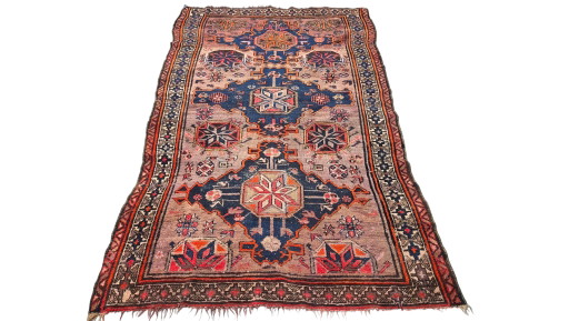 Handgeknoopt oosters wol antiek Kaukas Kazak tapijt nomad 122x195cm