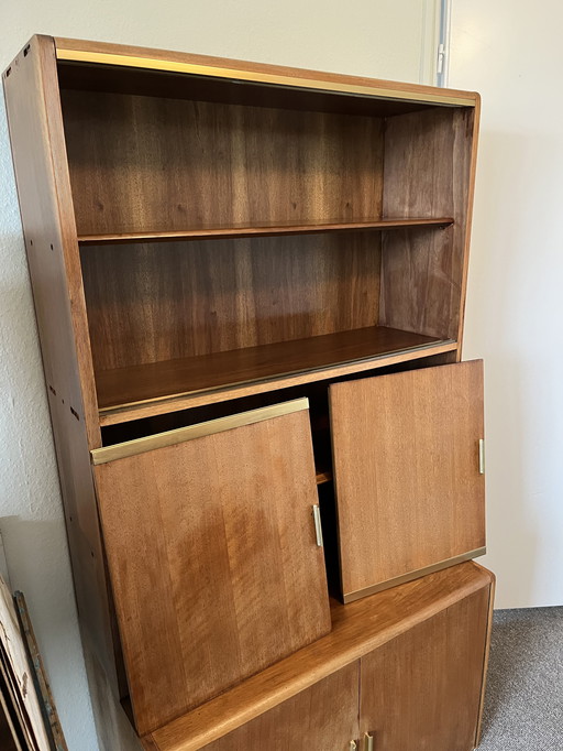 Armario de almacenaje vintage de madera, años 60.