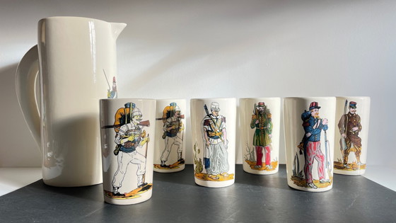 Image 1 of Set da aranciata vintage in ceramica