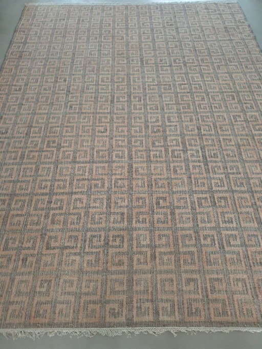 Nouveau tapis de jute noué à la main, issu de la production